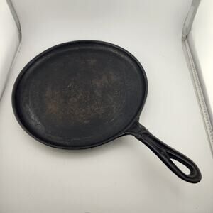 Antique 1800s Early Cast Iron Gate Marked 10” Griddle Fancy Handle